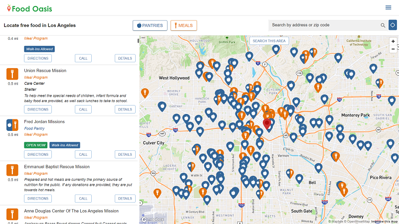 Code for America - Hack for LA - Food Oasis project